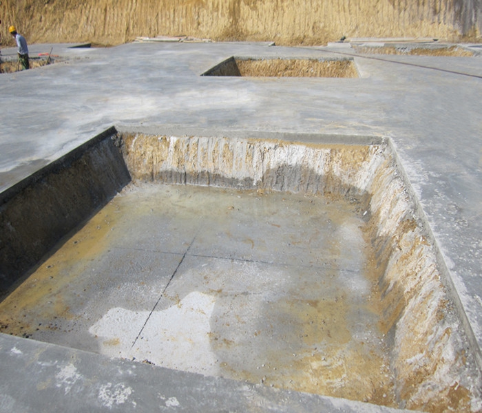 南昌市建筑設(shè)計(jì)研究院總部辦公大樓工程筏板基礎(chǔ)下柱墩找平、彈線